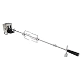 Rotisserie inkl. Universal-Halterung / Haltewinkel zur Befestigung an verschiedenen Grillgeräten - deutscher Stecker