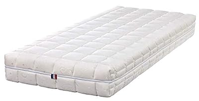 King of Dreams Matelas 120x190 avec Latex Naturel Spécial Sommiers Articulés 80 Kg/m3 DEHOUSSABLE - 21 cm - Ferme + Protège Matelas Offert Natural Latex