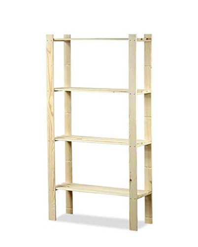 Holzregal 4 Böden 150x75x28 Kellerregal Lagerregal Bücherregal B-34