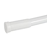 Medidas: 140-260 cm Barra Extensible baño Aluminio 22mm 140-260 cm Blanco