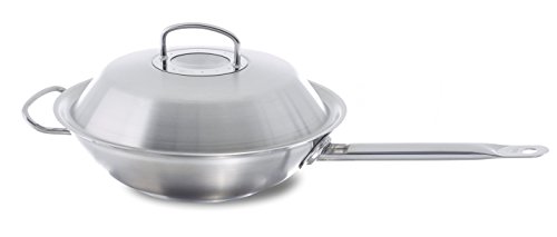 Fissler Stielwok mit Metalldeckel original-profi collection / Edelstahl-Stielwok induktionsgeeignet / zum gesunden, fernöstlichen Kochen / 084-833-30-000/0 / Ø 30 cm
