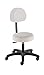 Produktbild Drehhocker comfort KITA 4406, extra niedrig, Sitzhöhen ca. 38 - 44/40 - 46 cm, Rundsitz und Rückenteil, Polsterdekor:Dekor offwhite, Rollen/Bodengleiter:Rollen (Sitzhöhe ca. 40 - 46 cm)