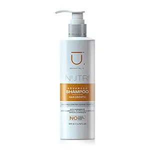 U ESSENTIALS NUTRI Advanced Shampoo For Hair Growth & Hair Fall Control With Goodness of Aclipta Alba (Bhrigraj) - Arnica Montana - Argan Extract - NO - Parabens - Sulphate - Mineral Oil - Color - 200ML