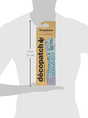 DecoPatch Papier Muster Mix, Blau, 3 Stück - 3