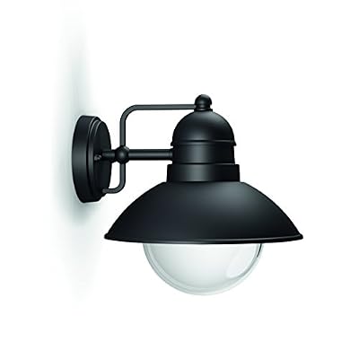 Philips Lighting Applique exterieure Hoverfly alu/verre noir E27 60W