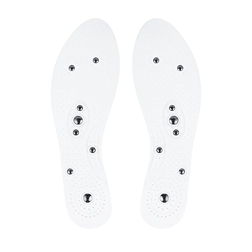 Preisvergleich Produktbild Magnetische Massage Schuheinlagen Gewichtsverlust Schmerzlinderung Gel Pad Therapie Akupressur Fußpflege Kissen Medizinische Silikon Gesundheit widerstehen Krankheit Faser 36-45 (36-45, Weiß)