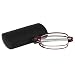 Produktbild Faltbare Lesebrille im Metallrahmen Design Forepin® Pocket Größe Falten Brillen Anti-Müdigkeit Presbyopische Optics Gläser + 2.5 Rot