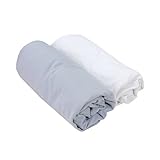 Baby Spannbetttuch 70x140 Spannbettlaken 100% Baumwolle Jersey Babybett Bettlaken Gummizug Rosa Blau Weiß im 2er SET