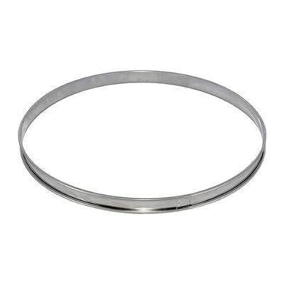 de Buyer 3091.22N Cercle à Tarte Bord Roulé Inox Hauteur 2 cm Diamètre 22 cm