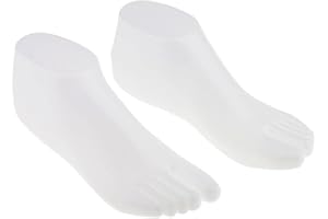 Folpus 1 Paar Kunststoff Damen Füße Fuß Sandale Socken Modell Display, Weiß