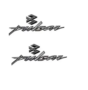 Zimba Bike Emblem Badge 3D Chrome Logo Pulsar Sticker Set of 2