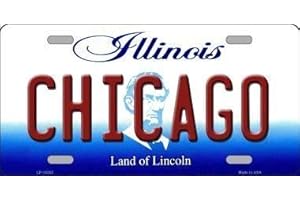 Inga Chicago Illinois - Placa metálica para matrícula (20,3 x 30,5 cm)