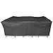 Produktbild QAZWSX Gartenmöbel-Sets, Strapazierfähiges UV 210D Oxford Tuch Abdecken Würfel Rattan Möbel-Set, Terrasse, Außenstaubschutz - Schwarz Möbelstaubschutz (Color : Black, Size : 200x160x70cm)