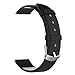 Produktbild Altsommer Armband 20mm für Garmin vivoactive 3 Vintage Echtes Leder Vintage Band Strap Edelstahlschließe,Sportarmband Edelstahlschließe Schnellverschluss für Herren Frauen,Weiß (Schwarz)