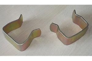 KETOPLASTICS PAIR OF METAL CLIPS FOR DIVAN BED BASE, SET OF STEEL U CLIPS by Keto Plastics