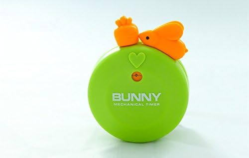 KINDSONG 60 Minute Kitchen Timer Mechanical Twisting-type Countdown Reminder Refrigerator Magnets Carrot and Rabbit Green