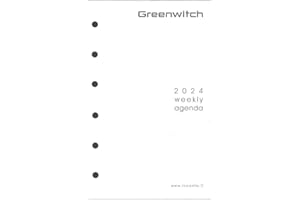 INCANTA Greenwitch,Ricambio Agenda Anelli Datato 2024 Settimanale Orizzontale 12,8x8,1 Diplomat,Pocket ADS10