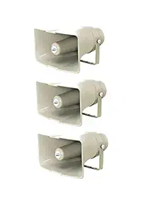 WON Horn Speaker WN-10 (10 watts, with line Matching) with High Sound Quality (Pack of 3)