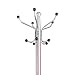 Hapilife 15 Hanging Hook Traditional Floor-Standing Hat and Coat Stand With Marble Base - Multiple Colour (Burgundy)