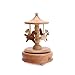 Produktbild SJLED Holz Spieldose mit Musik, Spieluhr Music Box Europäische Burg Vergnügungspark Geschenk für Kinder Freunden Familien (Karussel)