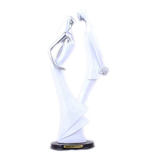 PPLLMMNN Modern Simple Home Decor Lovers Figurine Creative Wedding Giftso Resin Couple Home Decoration Accessories - White