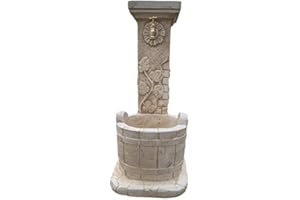 FANULI MANUFATTI FONTANA IN CEMENTO BIANCO COLORATO NOCCIOLA GIULIA IMPERIALE INCLUSO