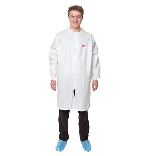 3M K4441 GT 4440 Laborkittel / Arztkittel mit Kragen laminiert weiß Größe L
