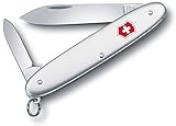 victorinox taschenmesser silber Taschenmesser mit drei Funktionen und glatten Alox-Schalen, hergestellt in der Schweiz: Ring, grosse Klinge, kleine Klinge