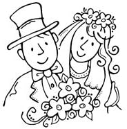 Woodware Craft Collection Francoise Collection-Clear Magic-The Bride and Groom Stamp Set, Acrylic, 0.38x10.79x17.14 cm