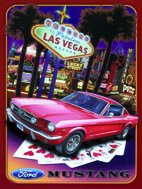 Ford Mustang Las Vegas imán metal plano Nuevo 6x8cm VM022B