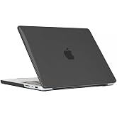Case Crystal Front Back Transparent Cover Black, compatible with Apple Macbook Pro 14inch M3/M4/Max A3112 A3185 A3401 A2918 A1992