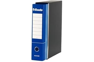 ESSELTE G75 ESSENTIALS Registratore - f.to protocollo dorso 8 cm - Blu - Confezione da 5 Pezzi - 390775050 + Penna SHOPPARE