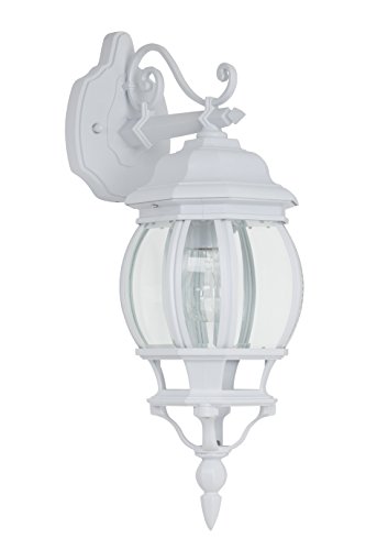 Brilliant Istria Außenwandleuchte, hängend, 1x E27 maximal 53W, Alu-Druckguss/Glas, weiß / transparent 48682/05