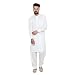 Sojanya (Since 1958), White, Pathani Kurta Salwar with thread embroidery on neck, Cotton Blend RS.899.00
