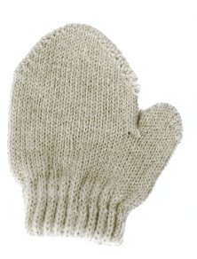 Girls or Boys Knitted Babies Mittens - Cream