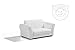 WHITE PU LEATHER LAZYBONES KIDS TWIN SOFA Chair/Seat/Armchair/Sofa for Children/Childs