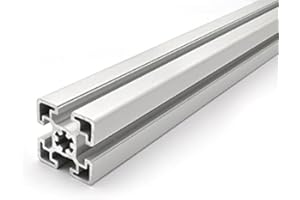DOLD MECHATRONIK Profilo in alluminio 45 x 45S, tipo B, scanalatura 10 (pesante), argento anodizzato, profilo in alluminio 45 x 45, profilo in alluminio 45 x 45, montaggio profilo 2000 mm