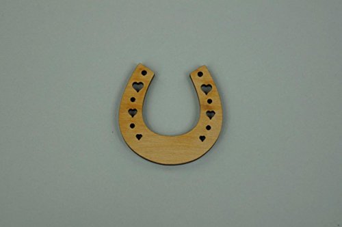 20 x Holz kleine Hufeisen unlackiert Formen Geschenk blanko Craft Dekoration WX25 - 2