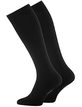 1 bis 4 Paar Reisekniestrümpfe und Gesundheitskniestrümpfe mit Stützfunktion und Kompressionseffekt in schwarz...