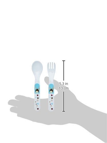 Sterntaler 6811464 Besteck-Set mit schönem Motiv Esel Emmi bestehend aus Gabel und Löffel, weiß - 2