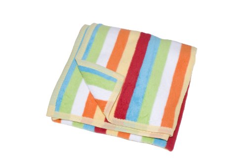 Hippychick Cotton Fleece Cot Blanket, Multi Stripe