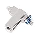 Produktbild USB-Flash-Laufwerke für iPhone, iOS, externer Speicher, USB 3.0, 3-in-1-Speicherstift, für iPad, iPhone, Android, PC Silber 256 GB