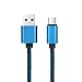 Produktbild MuSheng For Micro USB Kabel Cable,Nylon Stark Geflochtenes Seil USB-C Typ-C 3.1 Data Sync Ladegerät Ladekabel Cord für Android Smartphones, Samsung Galaxy, HTC, Huawei, Sony, Nexus Und (Blau)