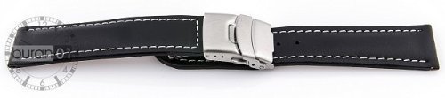 VK von Buran01.com Uhrenarmband Glatt schwarz mit Sicherheitsschliee 24 mm VK von Buran01.com Uhrenarmband Glatt schwarz mit Sicherheitsschliee 24 mm