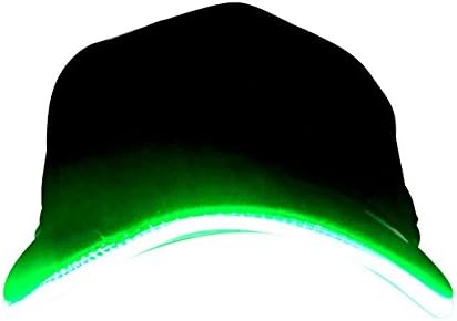 LED Hat,Onlylove Multicolor LED Fiber Optic Illuminated Lights Light Stage Performance Tide Lighted Glow Club Sports Athletic Travel Tour Hat Baseball Bar Party Flash Cap Christmas Green