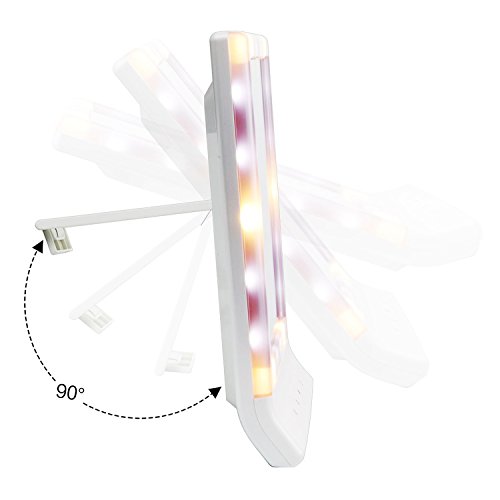 Dimmbar Makeup Spiegel, HonestEast verschiedene Beleuchtungseinstellungen Kosmetikspiegel mit 3 Farbtemperaturen große Anzeige Schönheitsspiegel mit 18 LED´s Samart Touch Wandhalter Makeup Spiegel - 4