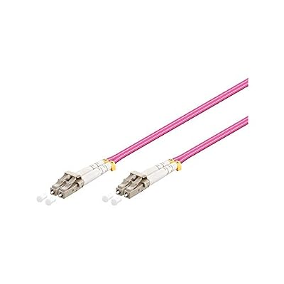 Goobay OM4 Câble patch à fibre optique duplex LC/LC Rose 1 m