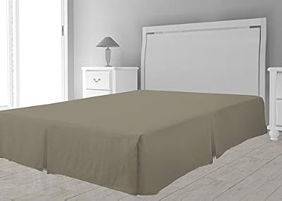 Intemporel Cache sommier Microfibre, Polyester, Taupe, 140 x 190 cm