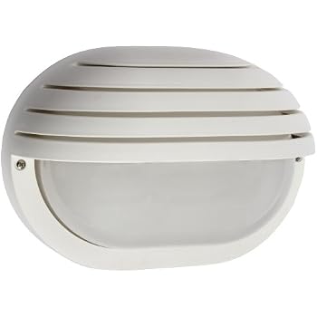 Lampada Da Parete Ovale REV Con Vetro Strutturato, IP44, E27 Fino A 60W, In Alluminio Pressofuso - Ideale Per Esterni Protetti E Seminterrato