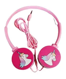 AV Alternatives Unicorn Design Headphones for Kids Wired Headset (Pink, On The Ear)Toys